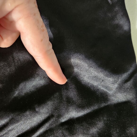 Victorias Secret Slip Dress Nightgown Black Satin Bow Medium - Picture 12 of 15